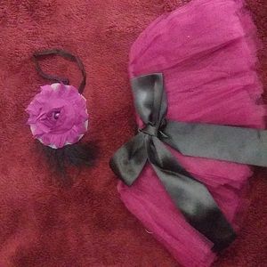 Newborn photo prop set black and wine colored